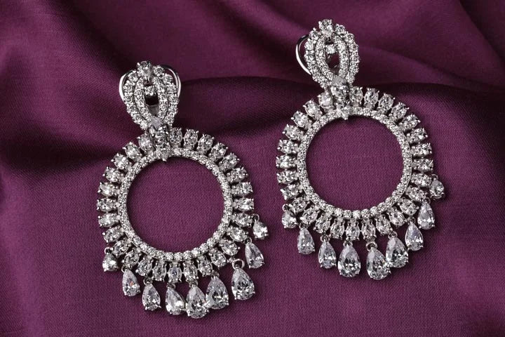 The Oval and Pear Shape Swarovski Danglers.