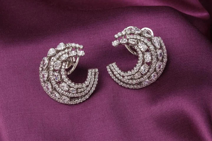 Radiant Oval Swarovski Hoop.
