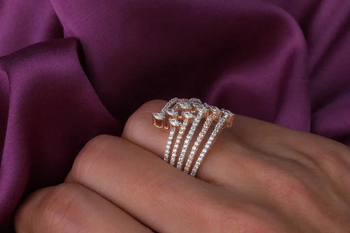 Radiant Cocktail Band Ring