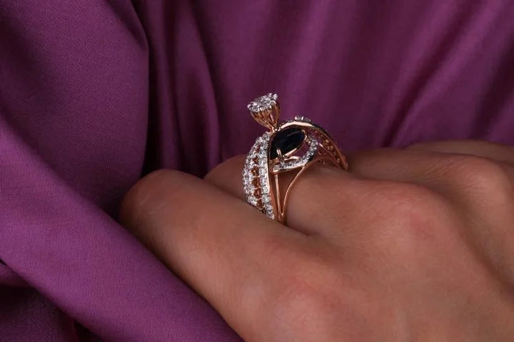 Indigo Sparkling Opulence Ring